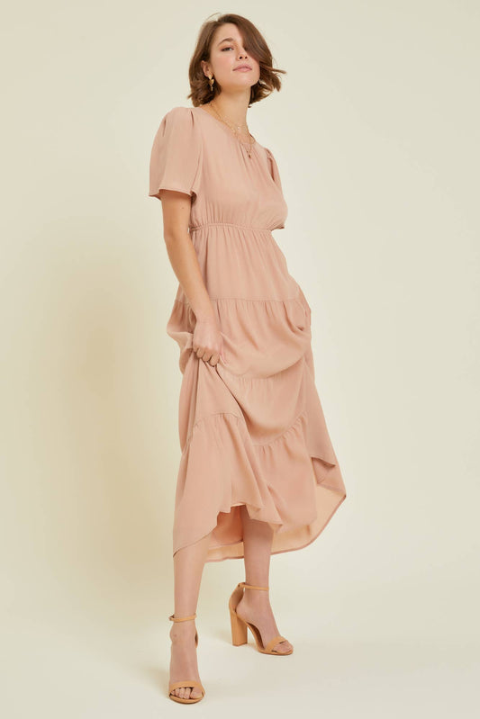 The Sheena Maxi Dress: Light Mauve (Small-3X)