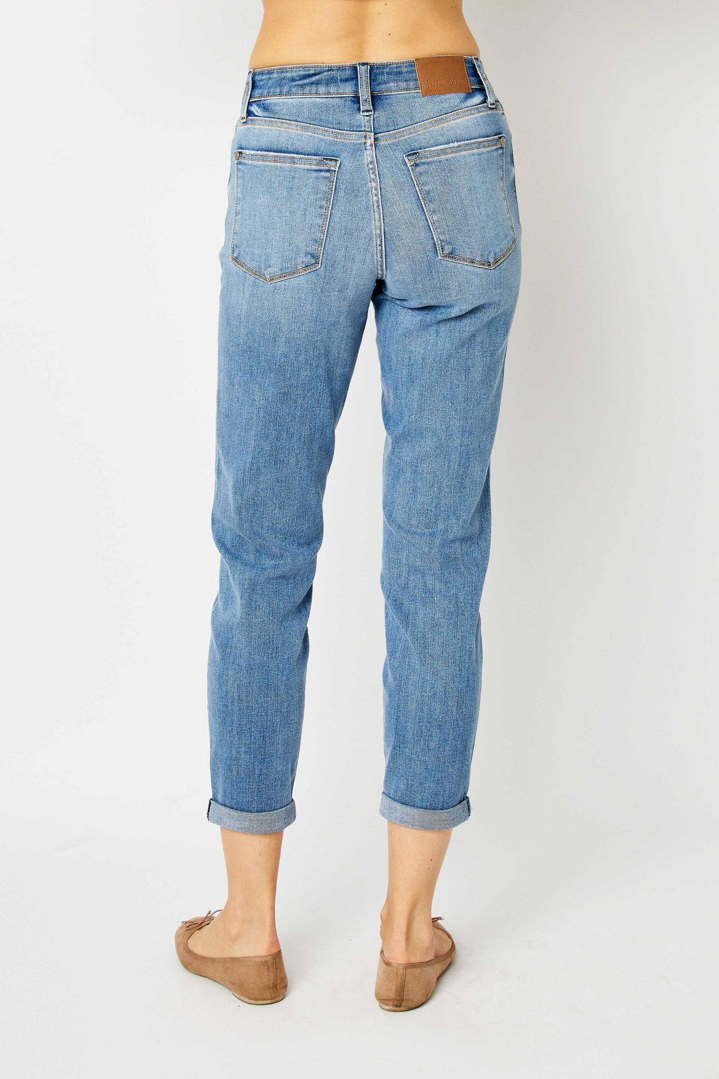 Judy Blue Mid Rise Cuffed Slim