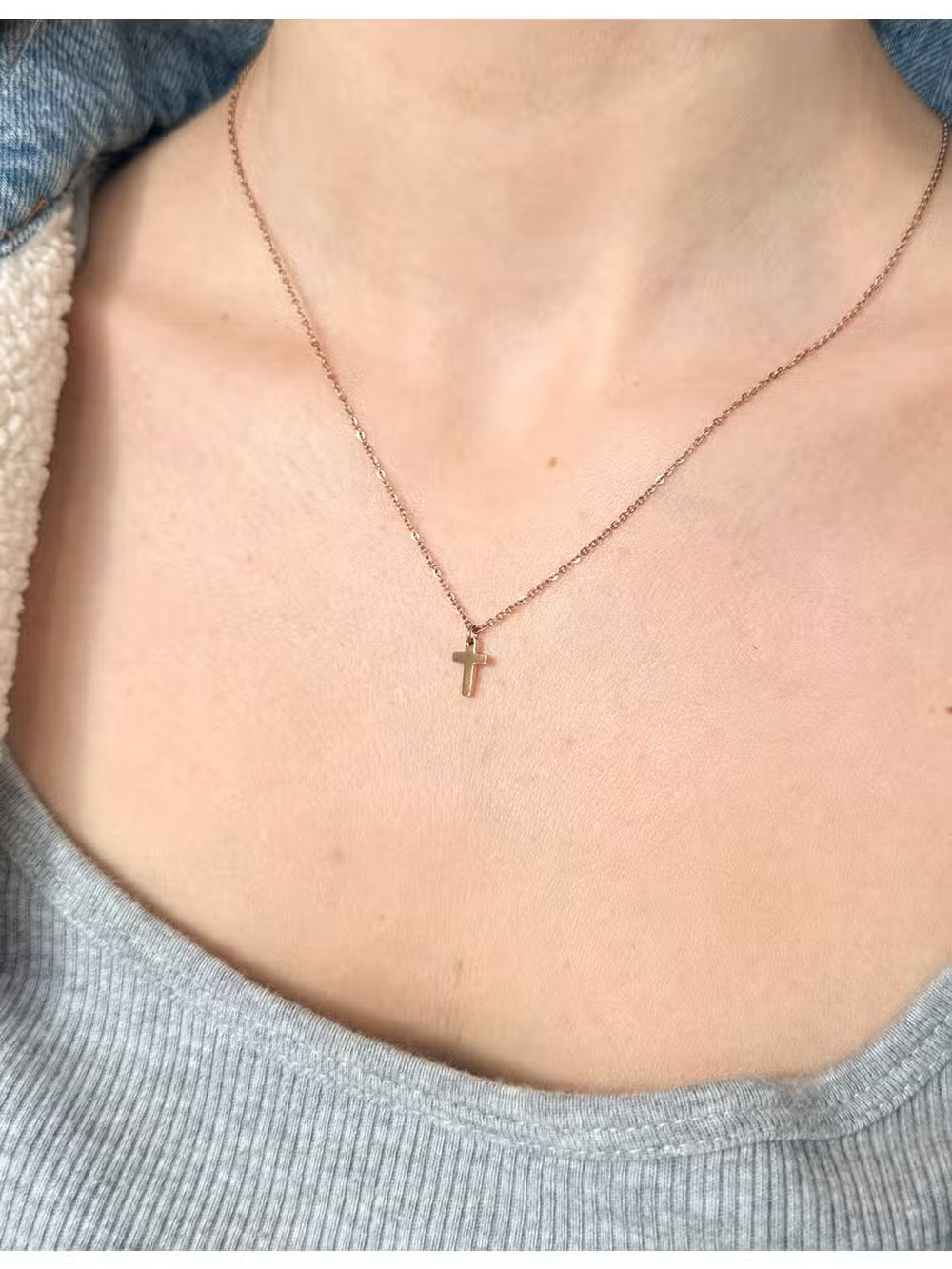 Rose Gold Cross Necklace