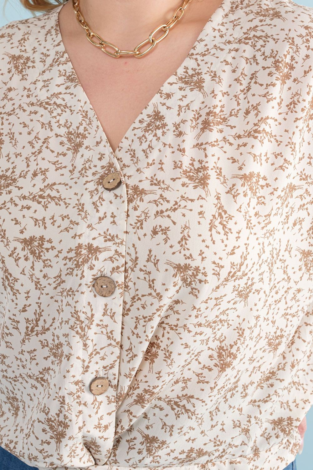 The Florence Button Down Twist Top