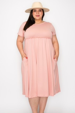 The Misty Pink Midi Dress