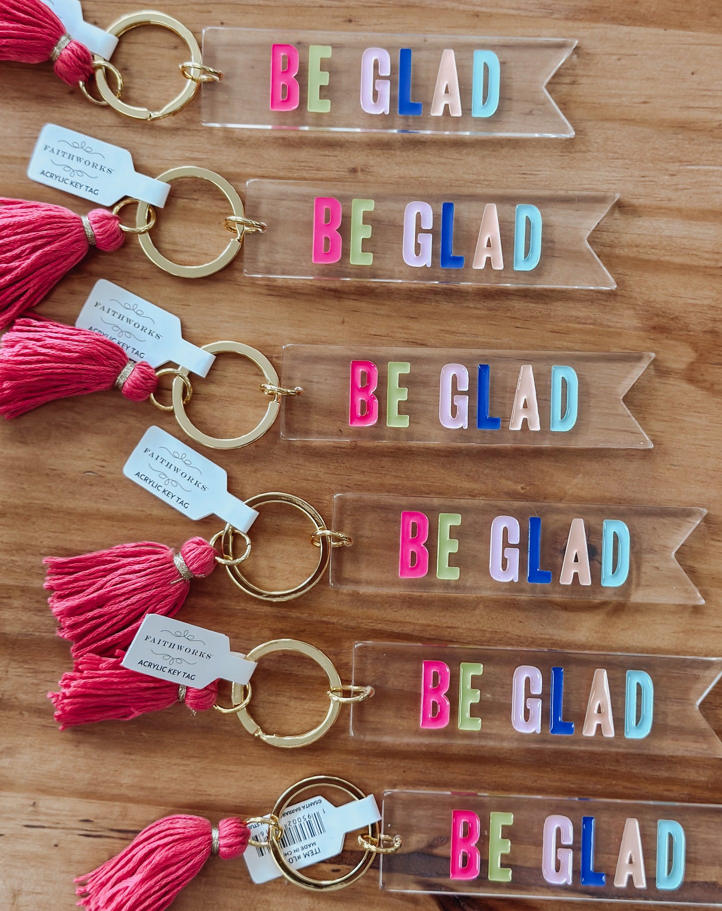 BE GLAD KEYCHAIN