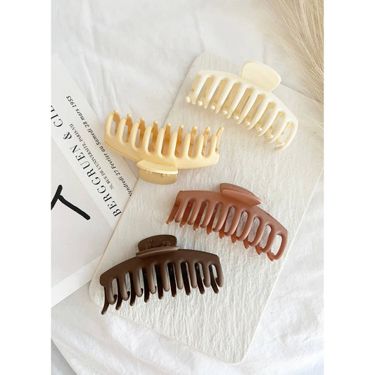 Matte Jumbo Hair Clips - NEUTRAL COLORS