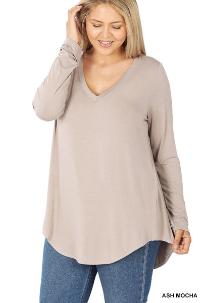 Soft Long Sleeve V-Neck (COLORS)