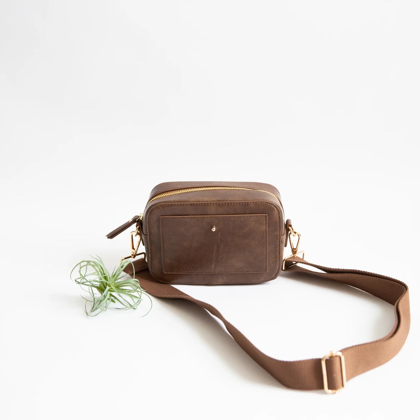 Brown - Camera Crossbody