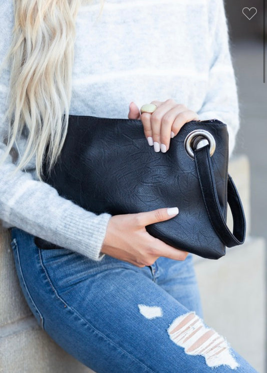 Black oversized Clutch