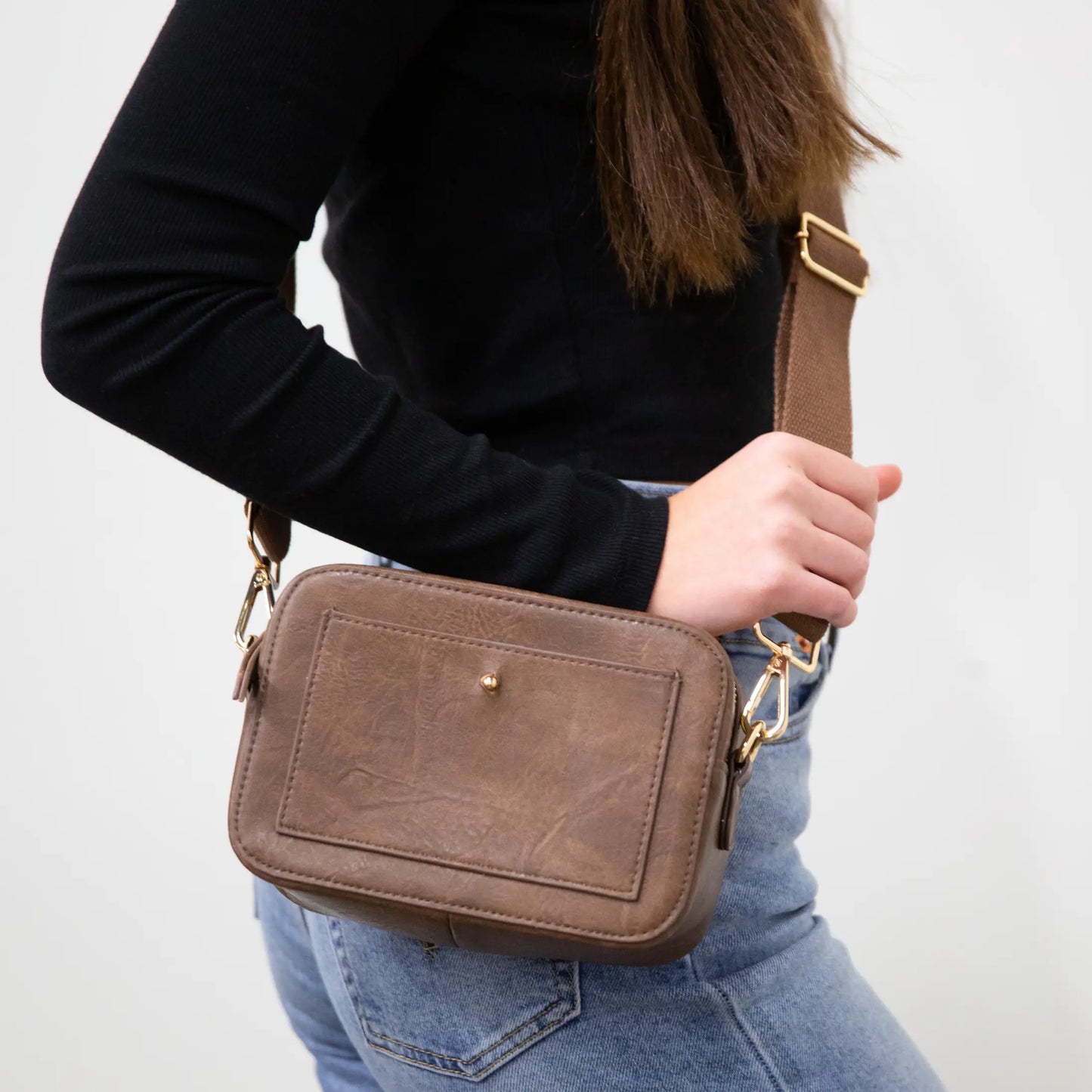 Brown - Camera Crossbody