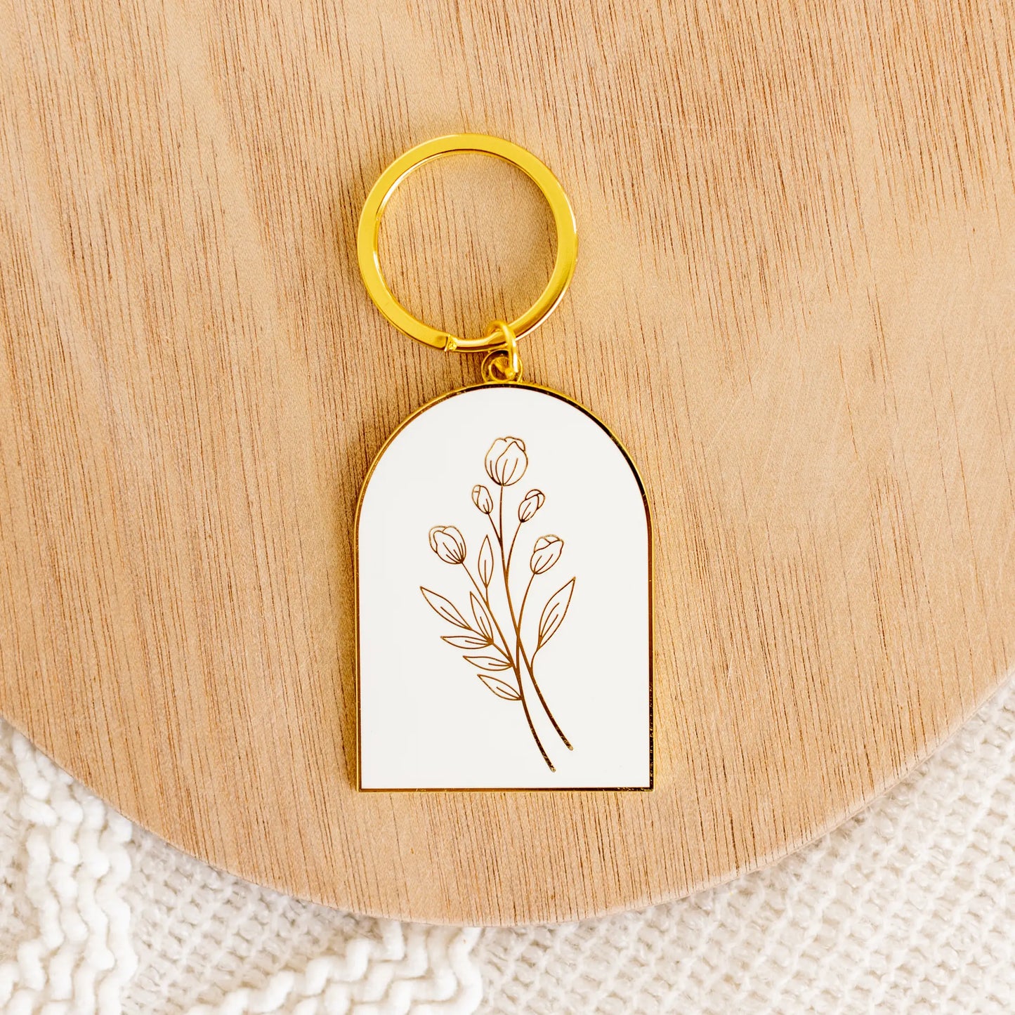 Arch & Tulip Keychain