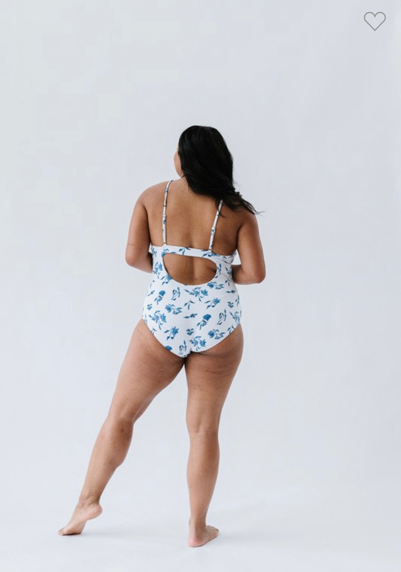 Ocean Blue Floral ribbed One Piece