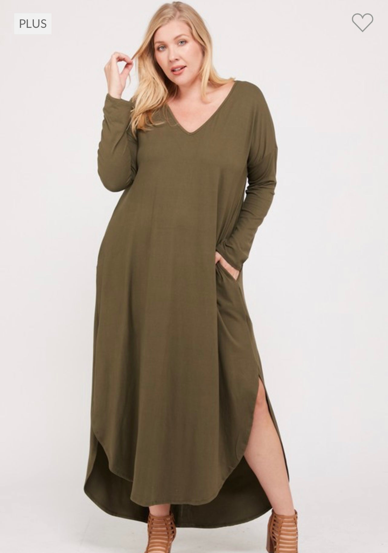 GREEN MAXI W/POCKETS